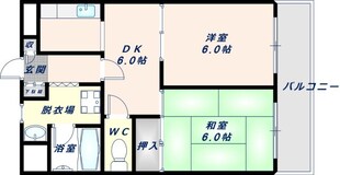 リバーライズ足代の物件間取画像